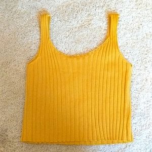 Yellow tank crop top